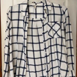 COPY - Striped flannel long sleeve shirt.